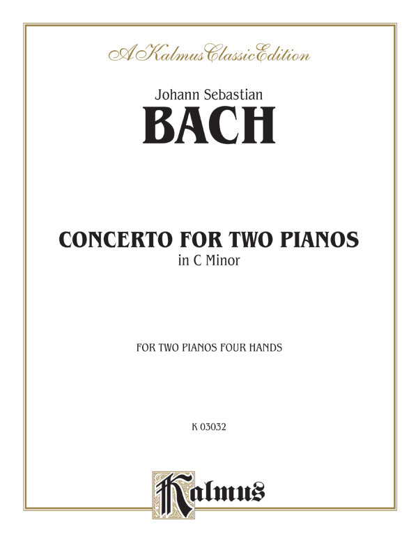 Bach: Concerto for Two Pianos in C Minor Sheet Music Preview