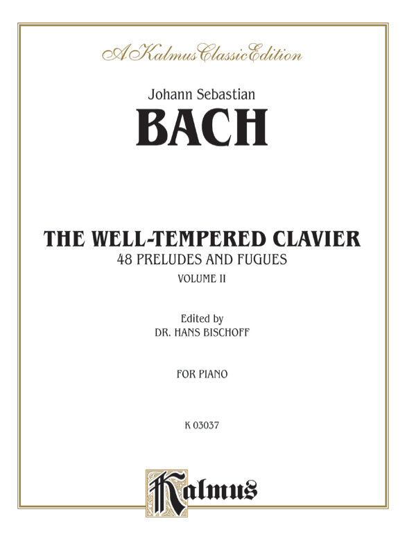 Bach: The Well-Tempered Clavier (Volume II) (Ed. Hans Bischoff) Sheet Music Preview