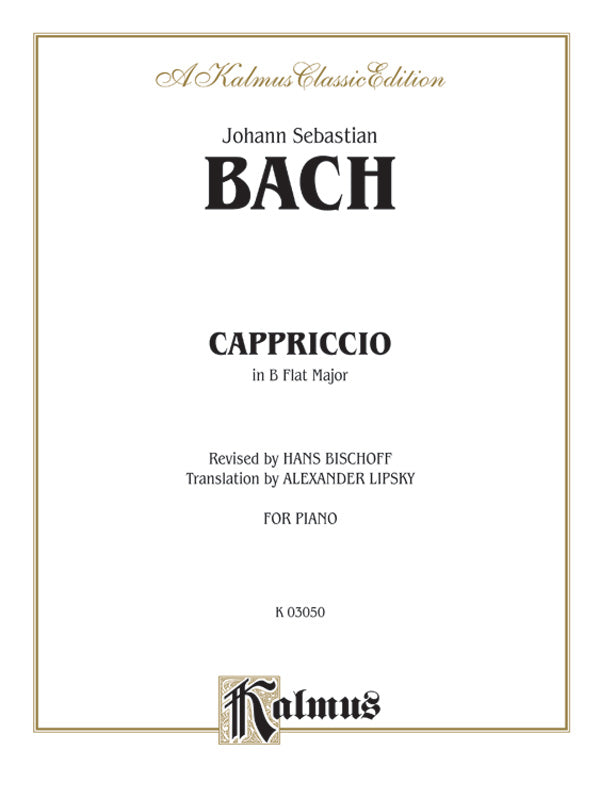 Bach: Cappriccio on the Departure of His Dearly Beloved Brother Sheet Music Preview