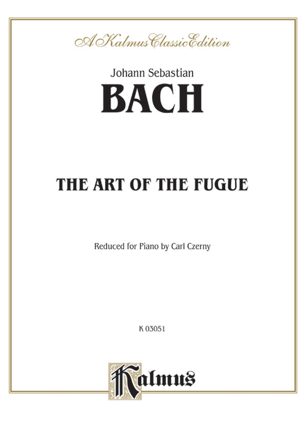Bach: The Art of the Fugue (Ed. Carl Czerny) Sheet Music Preview