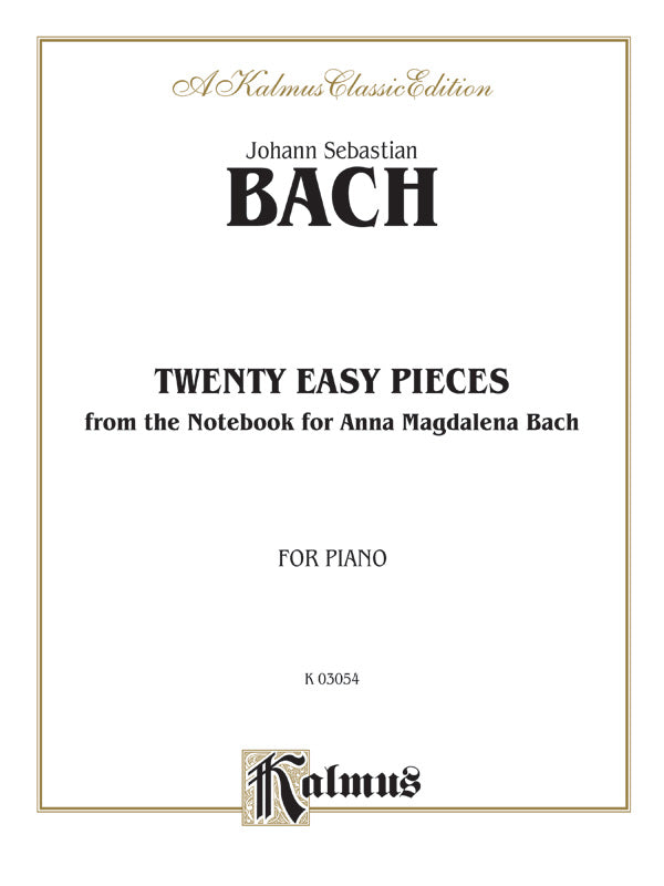 Twenty Easy Pieces from the Anna Magdalena Notenbuch Cover Image