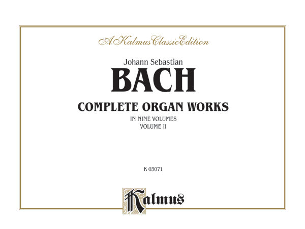 Bach: Complete Organ Works, Volume II Sheet Music Preview