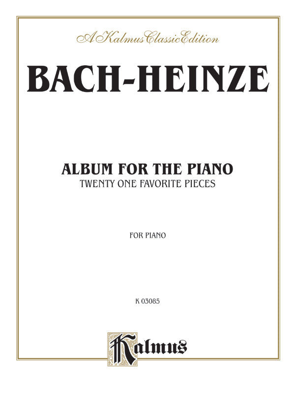 Bach: Album for the Piano (Ed. Heinze) Sheet Music Preview