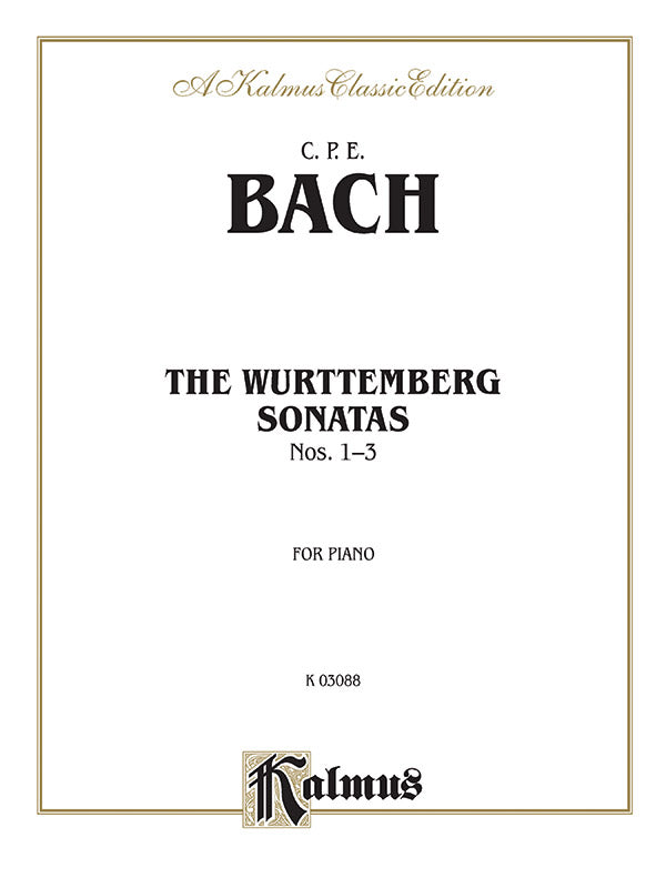 Bach: The Württenburg Sonatas (Volume I, Nos. 1-3) Sheet Music Preview