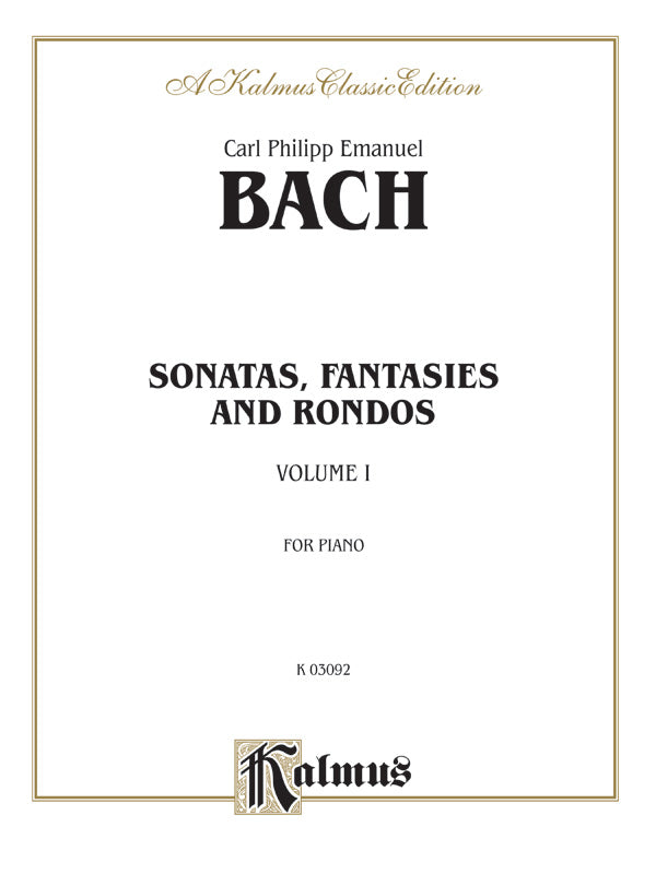 Bach: Sonatas, Fantasias & Rondos (Volume I) Sheet Music Preview