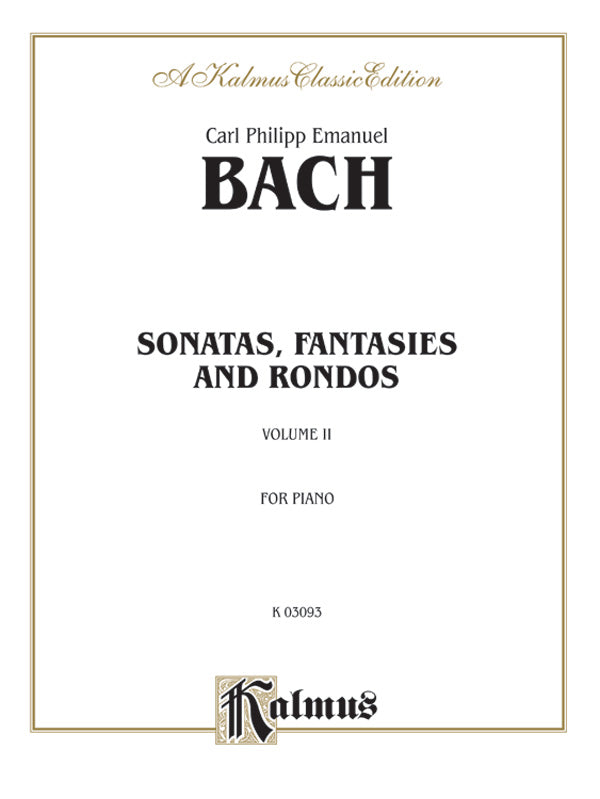 Bach: Sonatas, Fantasias & Rondos (Volume II) Sheet Music Preview