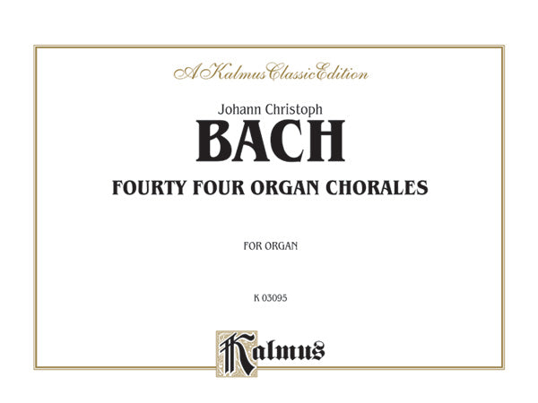 Bach: Forty-four Organ Chorales Sheet Music Preview