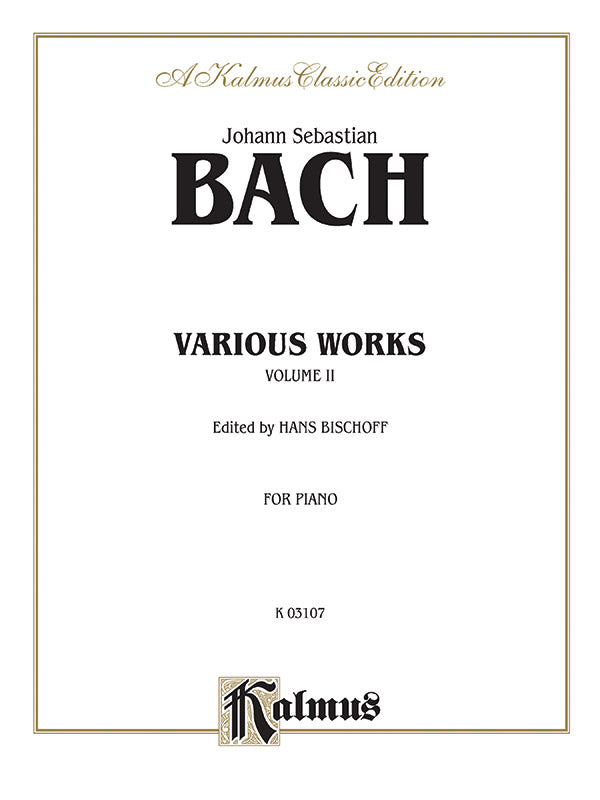 Bach: Various Works (Volume II) Sheet Music Preview