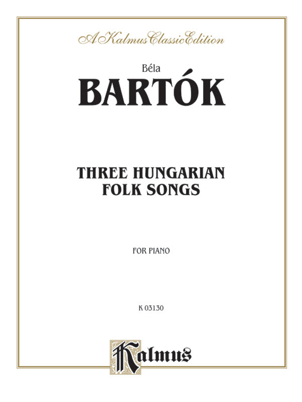 Bartók: Three Hungarian Folksongs Sheet Music Preview