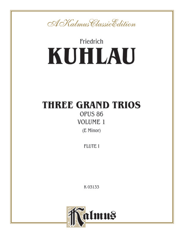 Three Grand Trios, Opus 86: Volume I (E Minor) Cover Image