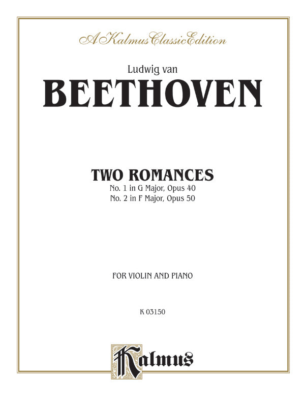 Two Romances, Opus 40 and 50 Cover Image