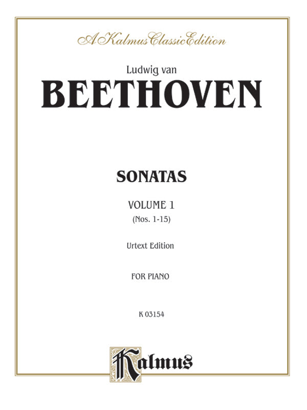 Beethoven: Sonatas (Urtext), Volume I (Nos. 1-15): Piano Book
