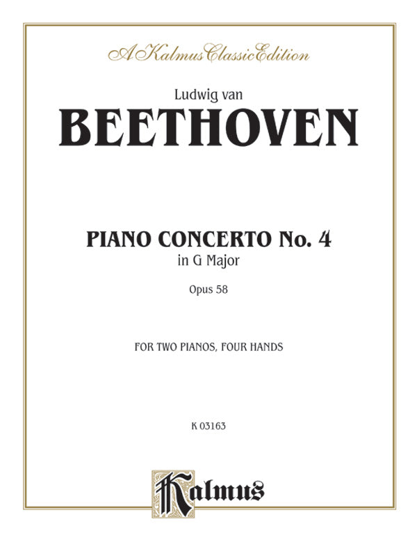 Piano Concerto No. 4 in G, Opus 58 Cover Image
