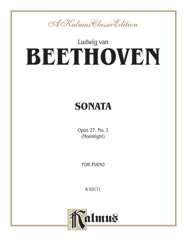 Beethoven: Sonata No. 14 in C-Sharp Minor, Op. 27, No. 2, "Moonlight" Sheet Music Preview