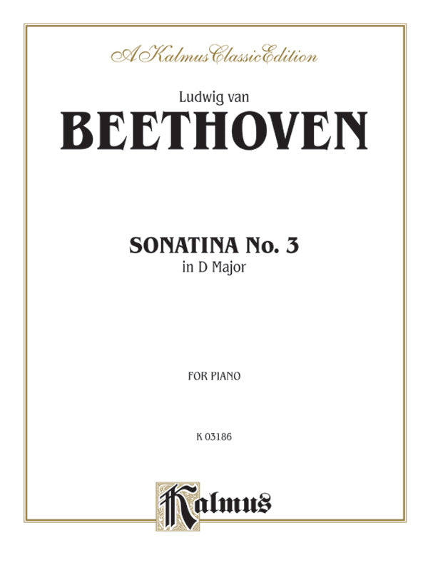 Beethoven: Sonata No. 3 in D Major Sheet Music Preview