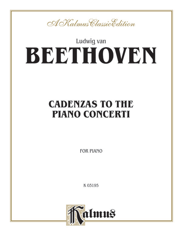 Beethoven: Cadenzas to the Piano Concerti Sheet Music Preview