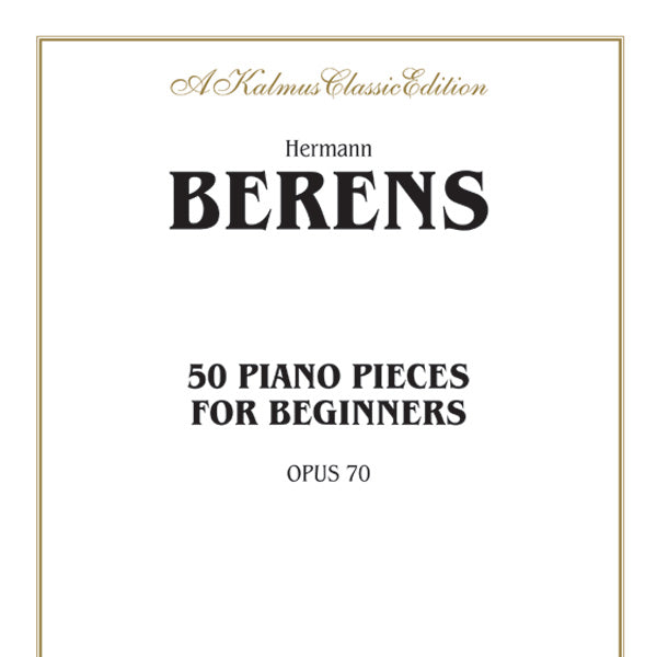 50 Piano Pieces for Beginners, Opus 70 Cover Image