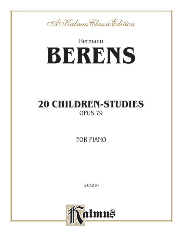Berens: 20 Children's Studies, Op. 79 Sheet Music Preview