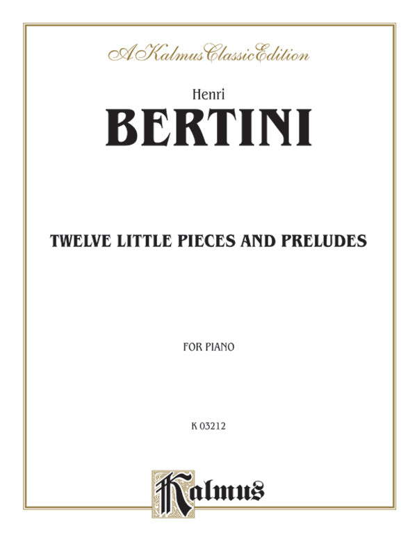 Bertini: Twelve Little Pieces and Preludes Sheet Music Preview