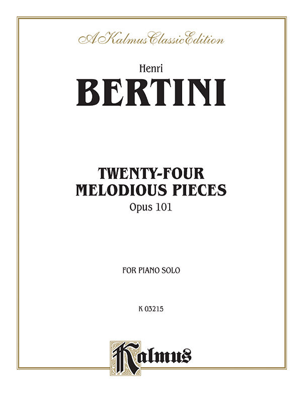 Bertini: Twenty-four Melodious Pieces Sheet Music Preview