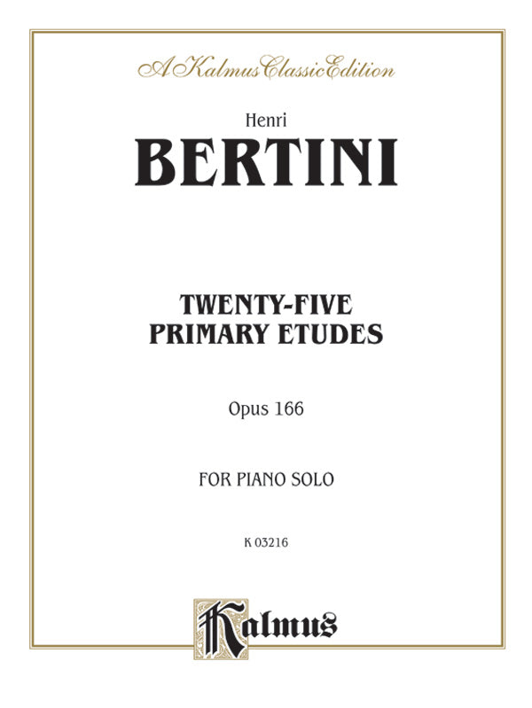 Twenty-five Primary Etudes, Opus 166 Cover Image
