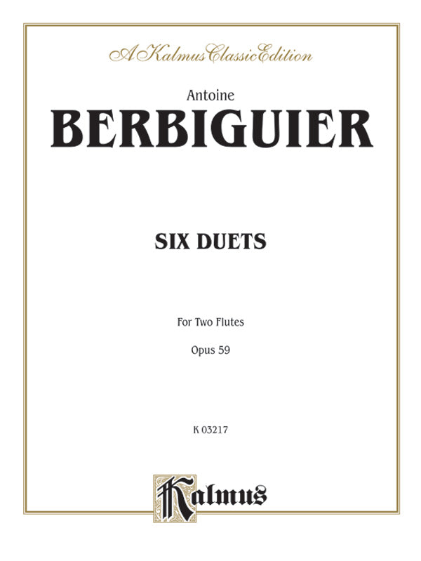 Berbiguier: Six Duets, Op. 59 Sheet Music Preview