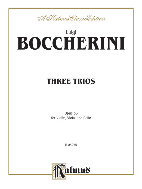 Boccherini: Three Trios, Op. 38 Sheet Music Preview