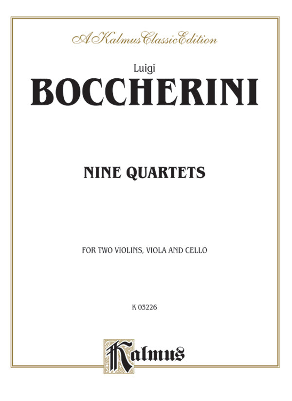 Boccherini: Nine Selected String Quartets Sheet Music Preview