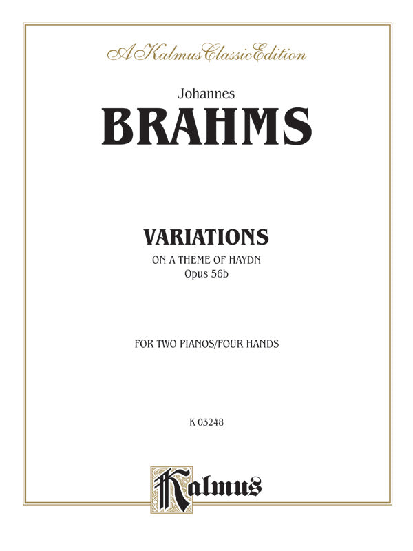 Brahms: Variations on a Theme of Haydn, Op. 56B (Original) Sheet Music Preview