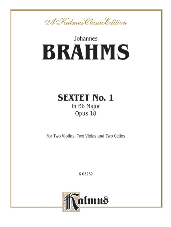 Sextet in B-flat Major, Opus 18 Cover Image