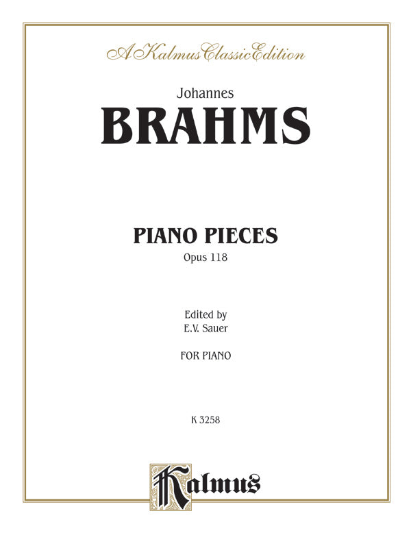 Piano Pieces, Opus 118 Cover Image