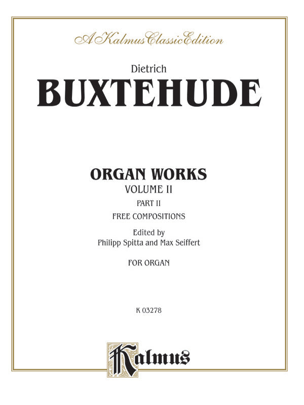 Buxtehude: Organ Works, Volume II Sheet Music Preview