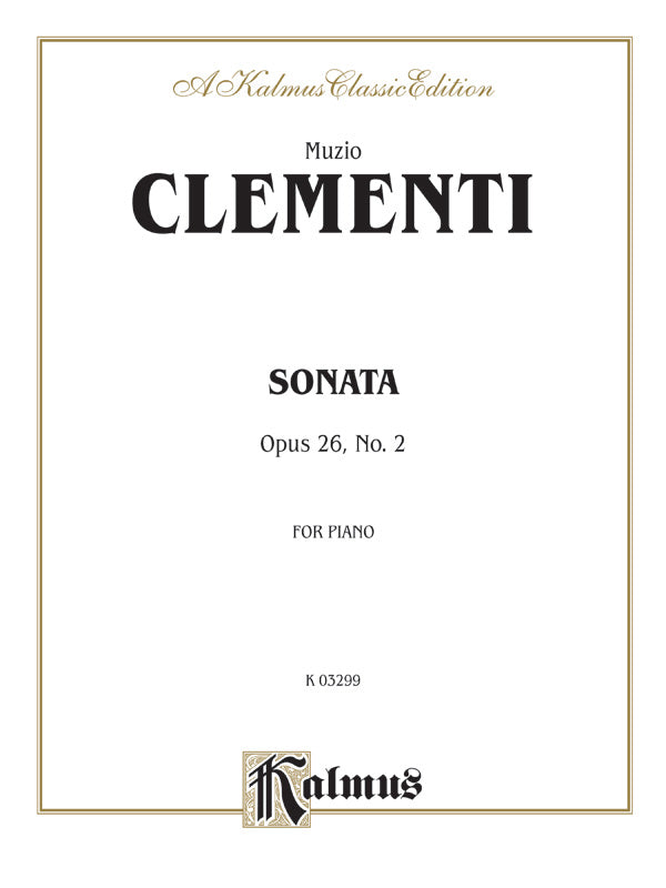 Sonata, Opus 26/2 Cover Image