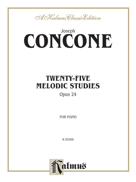Concone: Twenty-five Melodious Studies, Op. 24 Sheet Music Preview