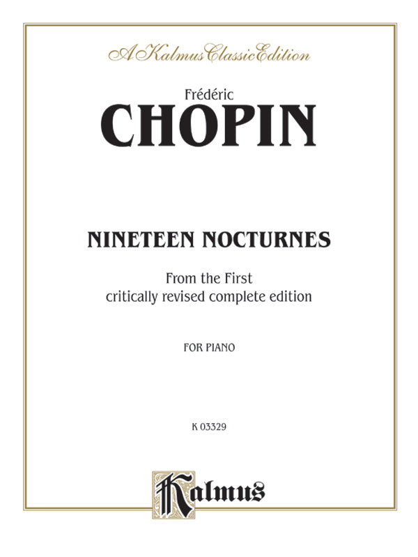 Chopin: Nineteen Nocturnes (Ed. Franz Liszt) Sheet Music Preview