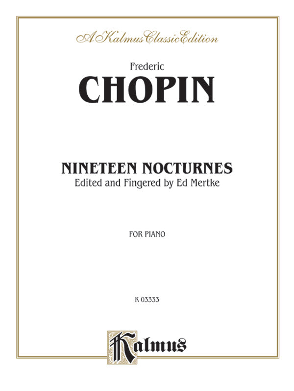 Chopin: Nineteen Nocturnes (Ed. Eduard Mertke) Sheet Music Preview