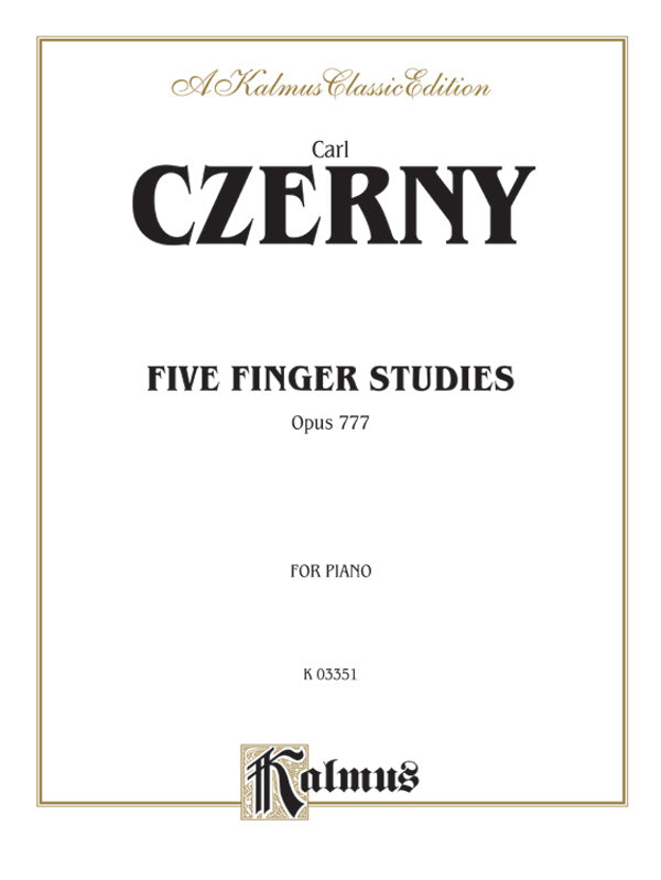 Five Finger Studies, Opus 777 Cover Image