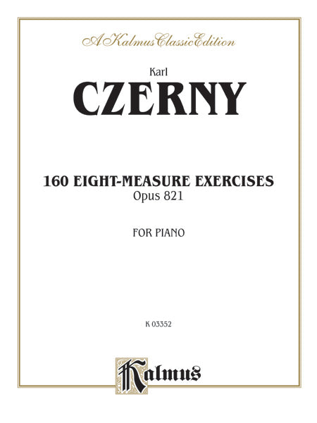 160 8-measure Exercises, Opus 821 Cover Image