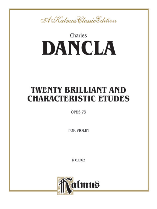 Dancla: Twenty Brilliant and Characteristic Etudes, Op. 73 Sheet Music Preview