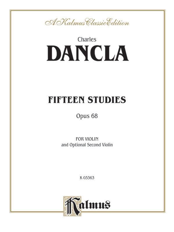 Dancla: Fifteen Studies, Op. 68 Sheet Music Preview