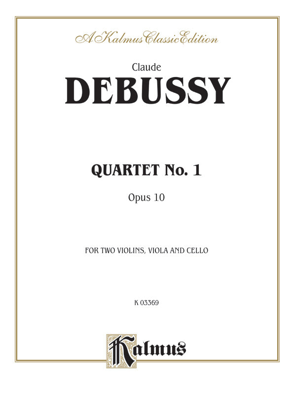 Debussy: String Quartet, Op. 10 Sheet Music Preview