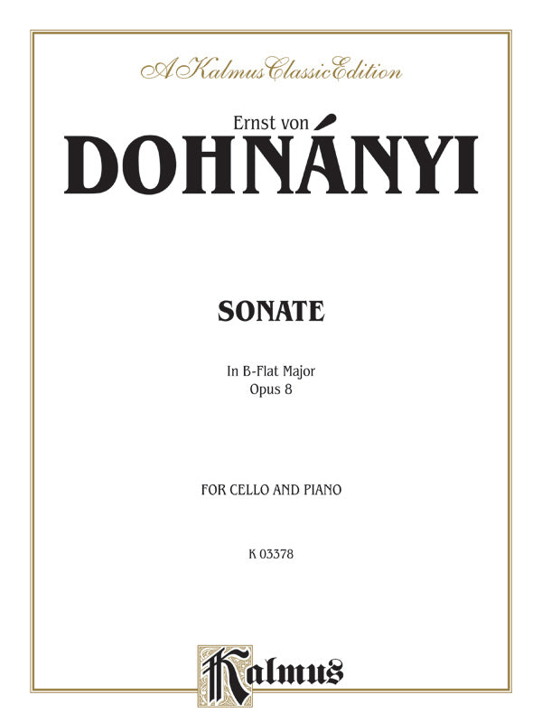 Sonata in B-flat Major, Opus 8 Cover Image