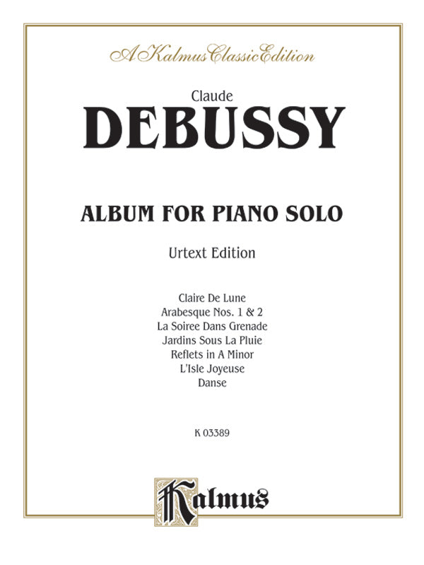 Debussy: Album for Piano Solo Sheet Music Preview