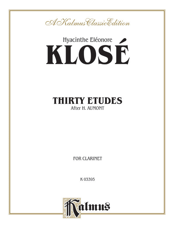 Klosé: Thirty Etudes after H. Aumont Sheet Music Preview