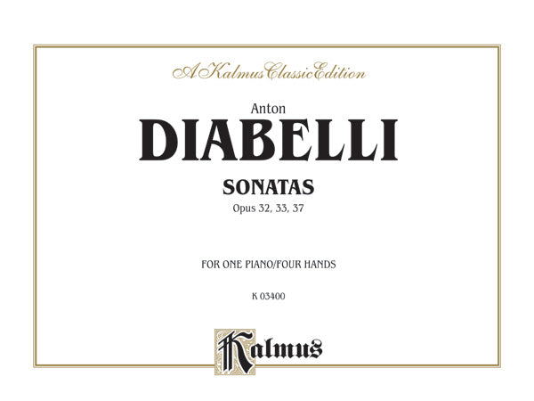 Diabelli: Sonatas, Op. 32, 33, 37 Sheet Music Preview