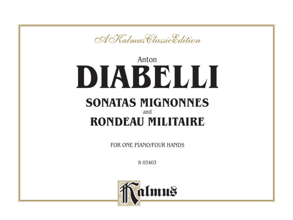 Diabelli: 2 Sonates Mignonnes and Rondeau Militaire Sheet Music Preview