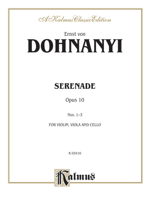 Dohnányi: Serenade, Op. 10 Sheet Music Preview
