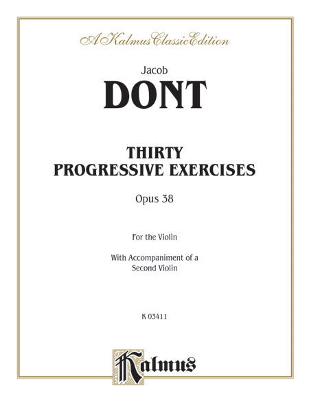 Dont: Thirty Progressive Exercises, Op. 38 Sheet Music Preview