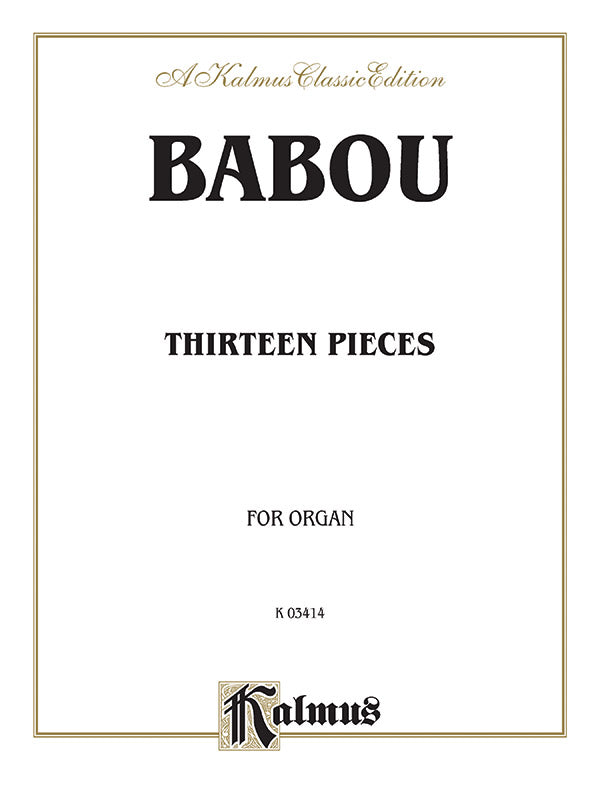 Babou: Thirteen Pieces for Organ Sheet Music Preview