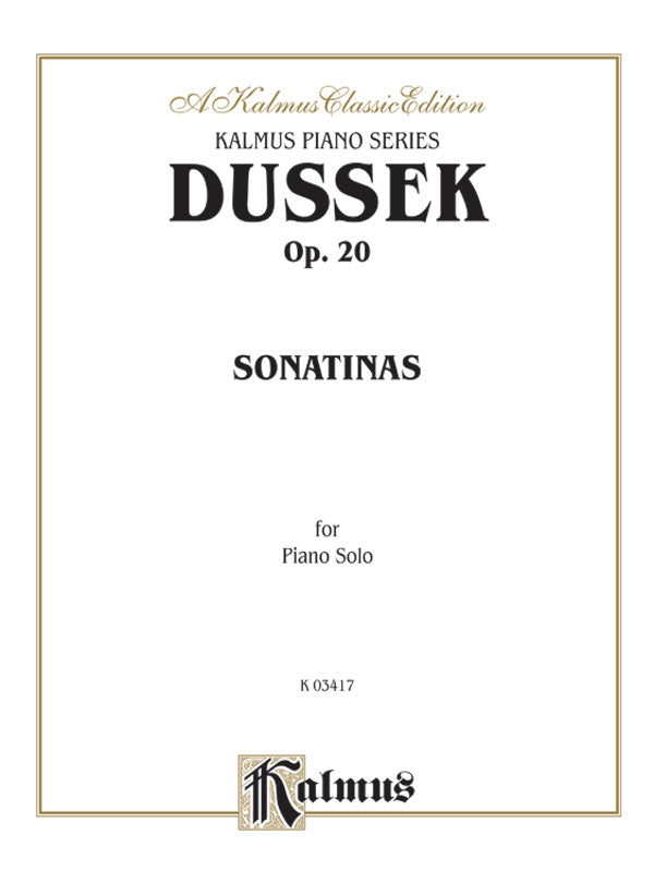Dussek: Sonatinas, Op. 20 Sheet Music Preview